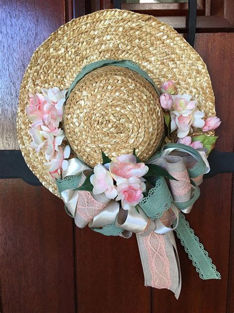 Spring Straw Hat Straw Hat Crafts Flower Ball Wreath Designs