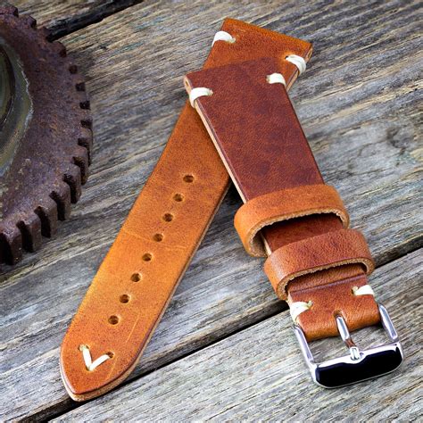 geckota® genuine handmade italian leather watch strap 18 20 22 24mm sale price ebay