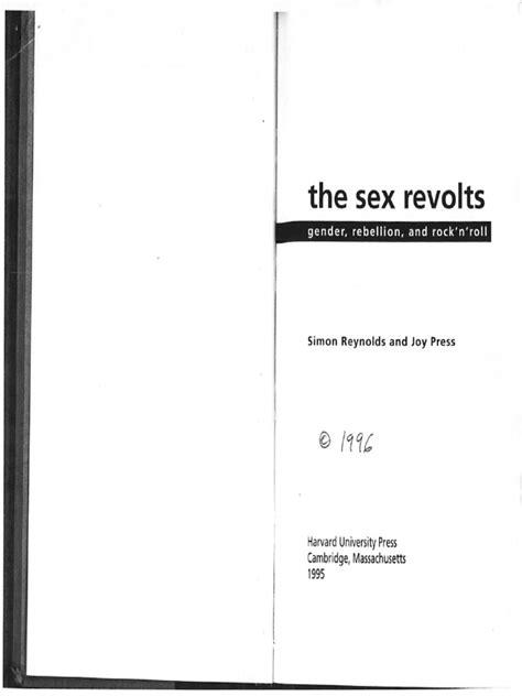 The Sex Revolts Simon Reynolds Y Joy Press Pdf