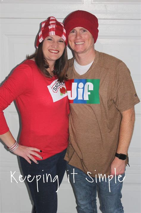 Last Minute Couples Costume Peanut Butter And Jelly Sandwich • Keeping It Simple Last Minute