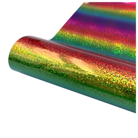 Holographic Rainbow Self Adhesive Vinyl Roll For Cricut Decal