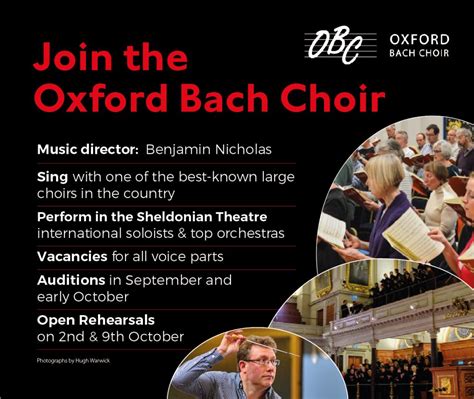 Join The Oxford Bach Choir Oxford Bach Choir