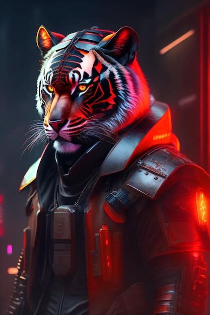 Premium Ai Image Tiger Warrior