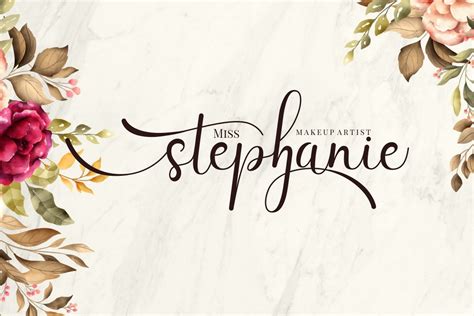 Latisha Elegant Modern Script Font On Yellow Images Creative Store