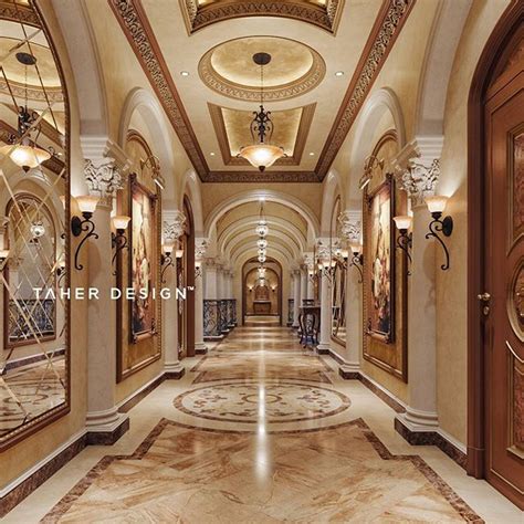 Luxury Corridor Design For Villa In Dubai ©2017 Architecture