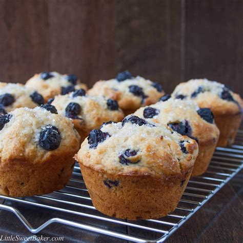 How to make the best blueberry muffins. Blueberry Buttermilk Muffins - Little Sweet Baker