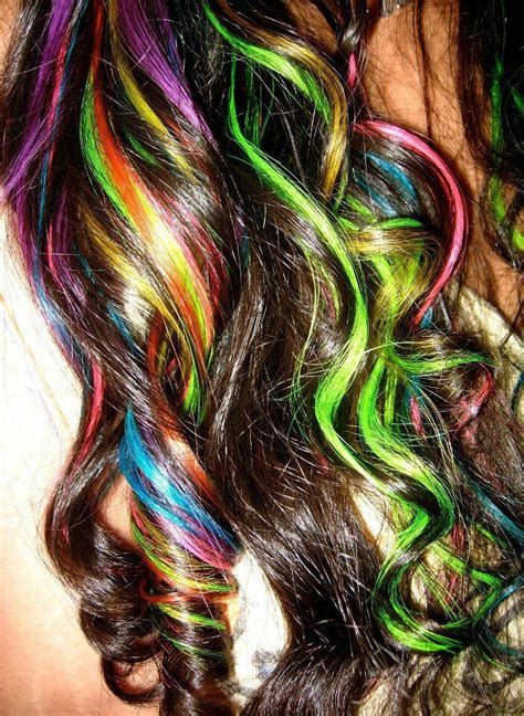 Curly Multi Color Rainbow Hair Hair Styles Hair Color Neon Hair