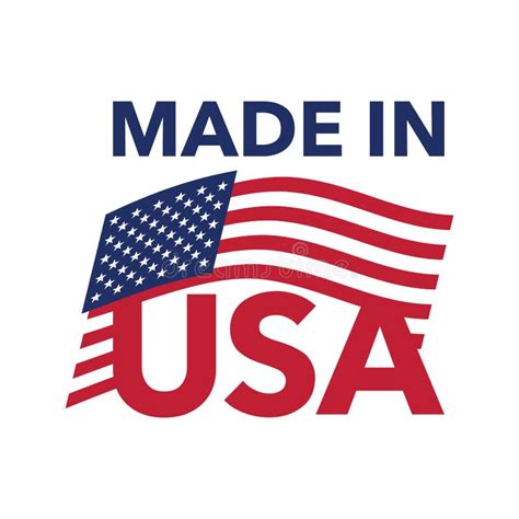 Made In Usa Stamp Authentic American Production Stock Vector