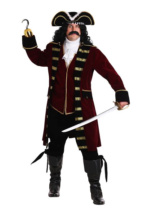 Men S Plus Size Deluxe Captain Hook Costume Exclusive
