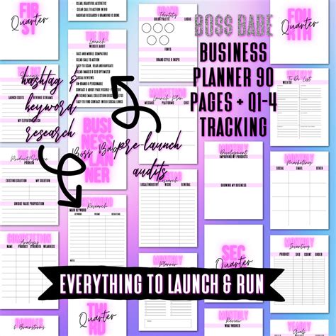 Boss Babe Business Planner Launch Planner Business Tracker Etsy