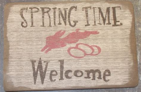 Primitive Signs Springtime Welcome Barnwood Sign Co