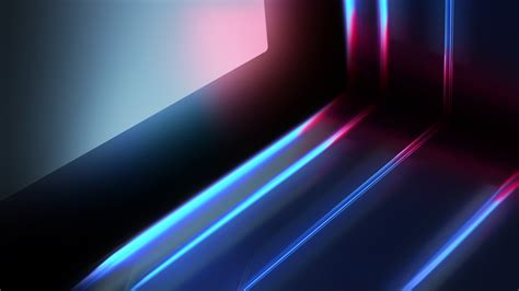 Download Wallpaper Abstract Blue Red Lights 5120x2880