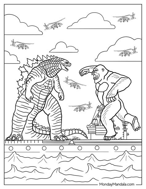 20 Godzilla Coloring Pages Free PDF Printables