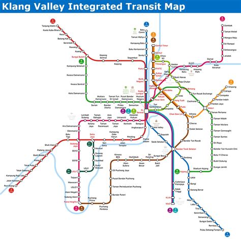 Light rapid transit (lrt) lines. Klang Valley / Greater Kuala Lumpur Integrated Rail System ...