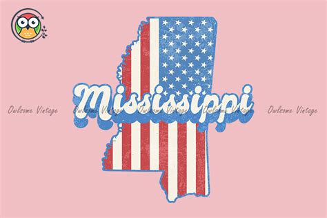 Mississippi State Map Graphic By Owlsomevintage · Creative Fabrica