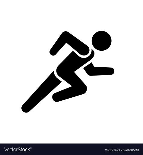 Running Man Icon On White Background Royalty Free Vector