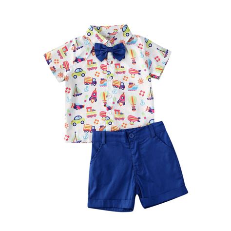 2020 Toddler Baby Boy Summer Outfits Tops Shirt Shorts Pants Gentleman