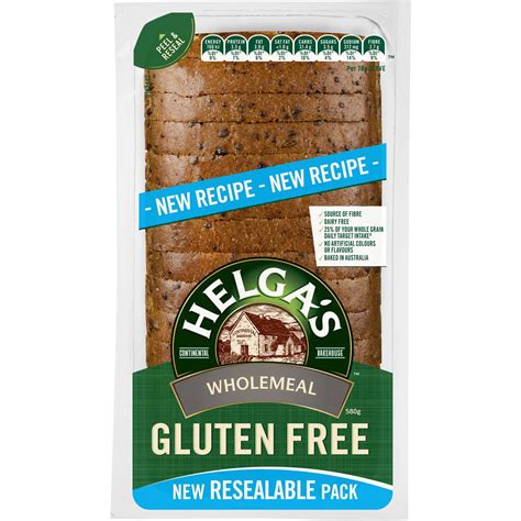 Any consumers who have a soy allergy or intolerance may have a reaction if the product is consumed. Helgas Gluten Free Wholemeal 580g | Woolworths