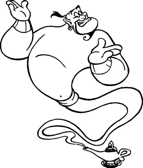 Print aladdin coloring pages for free and color our aladdin coloring! Coloriage génie d'Aladdin et la lampe merveilleuse à imprimer
