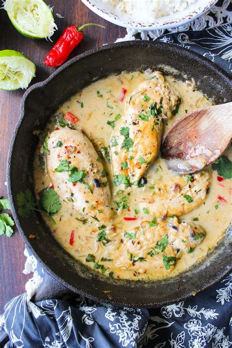 Tender chicken breast morsels, sweet shrimp, and colorful vegetables mingle in an indulgently creamy sauce meant for topping hot cooked pasta. 10 Delicious Chicken Dinners You Can Make In One Pan