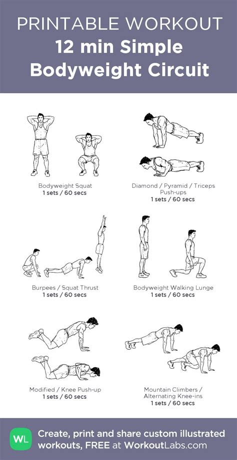 30 Minute Bodyweight Workout Pdf For Push Pull Legs Fitness And