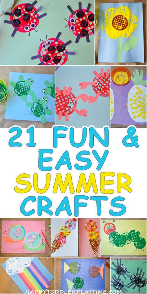 21 Fun And Easy Crafts For Summer Happy Toddler Playtime