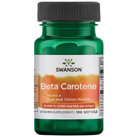 Beta Carotene Vitamin A Swanson Health Products Europe