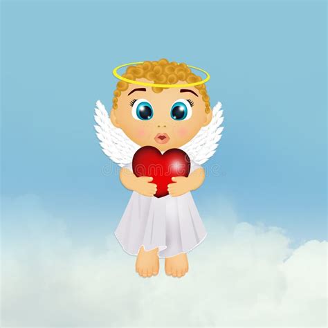 Cupid Angel With Heart Stock Illustration Illustration Of Cupid
