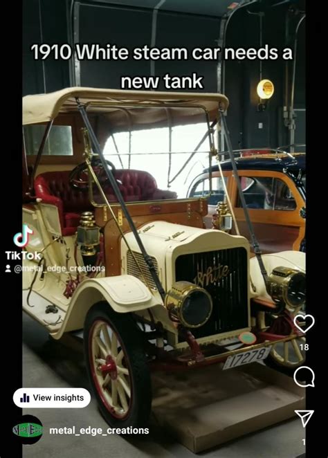 1910 White Steam Car Tank Replacement Our Cars And Restoration Projects