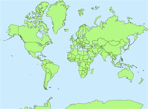 World Map Mercator Wayne Baisey