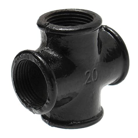 34 Inch Black Iron Pipe Threaded Cross Fitting Plumbing Malleable