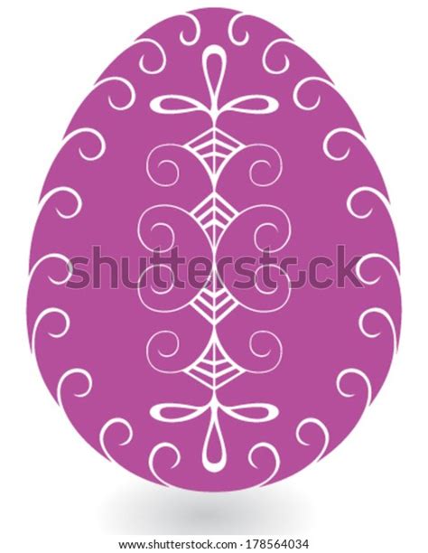 Purple Easter Egg Vector Illustration Stock Vector Royalty Free