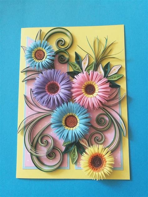 Quilling Card Greeting Card Handmade Quilling Card Birthday Etsy