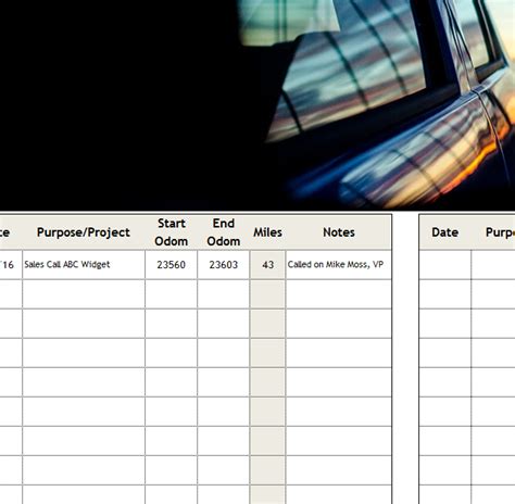 travel mileage tracker template  excel templates