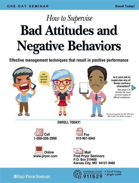 How To Supervise Bad Attitudes And Negative Behaviors Pryor Learning