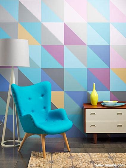 Painted Triangles Wall Design Habitat Issue 25