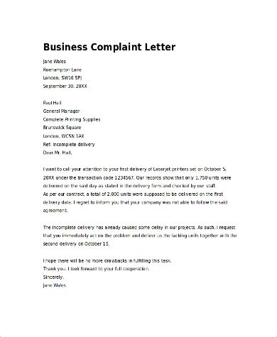 The best outcome of a complaint letter is a successful resolution. FREE 7+ Complaint Letters Samples in PDF | MS Word | Pages ...