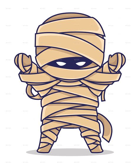 Cute Mummy Halloween Character Costume Vectors Graphicriver