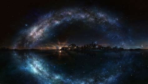 Wallpaper Night Sky Milky Way Nebula Atmosphere Spiral Galaxy
