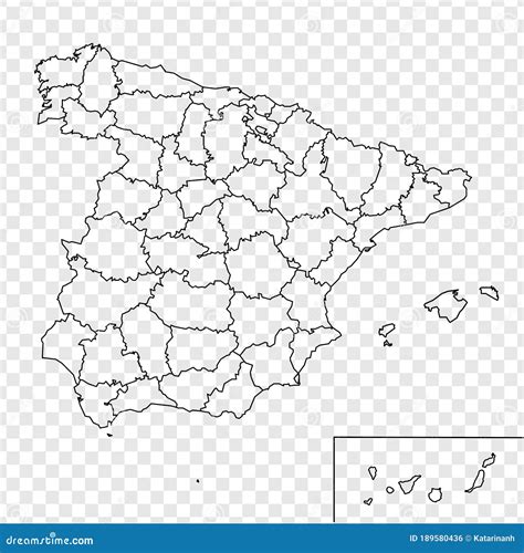 Mapa En Blanco De España Mapa De Provincias De España Mapa De