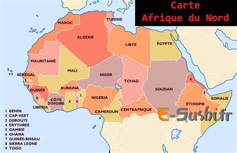 Carte Afrique Nord Géographie Arts Et Voyages