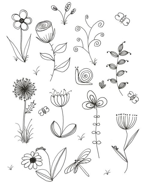 Flower line plant, japanese line drawing of plant flowers material, border, branch, monochrome png. flower line drawings - Yahoo Image Search Results | Flower ...