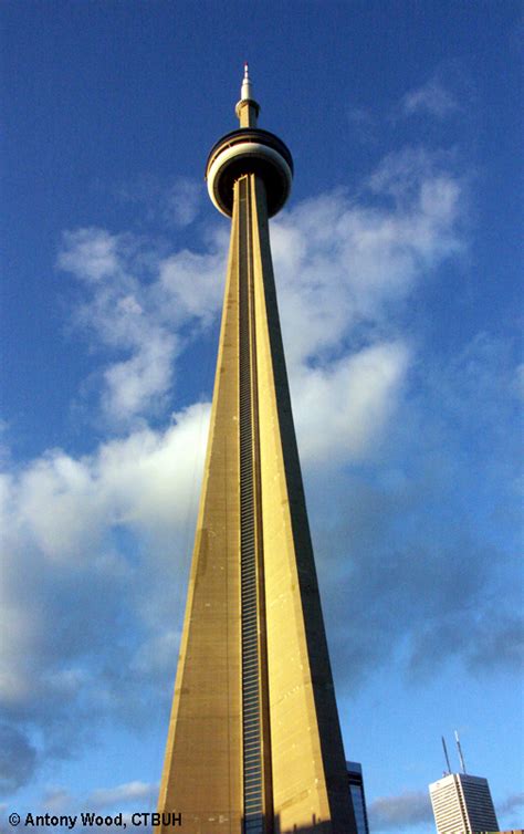 See pictures and our review of cn tower. CN Tower - The Skyscraper Center