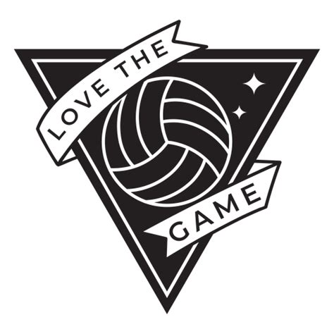 Love The Game Volleyball Badge Transparent Png And Svg Vector File