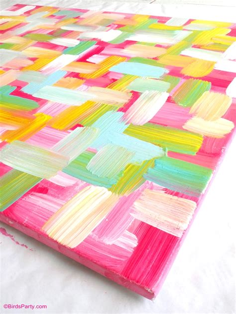 Easy DIY Wall Art Painted Canvas - Party Ideas | Party Printables Blog