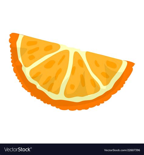 Orange Slice Icon Cartoon Style Royalty Free Vector Image
