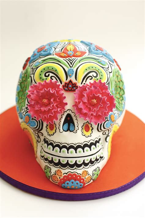 Dia De Los Muertos Sugar Skull Cake Sugar Skull Cakes Day Of The