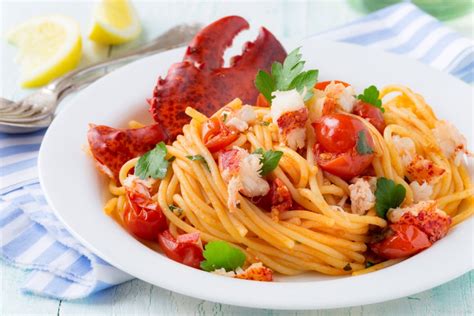 Grilled Lobster Pasta With Creamy Pan Sauce Camerons Seafood