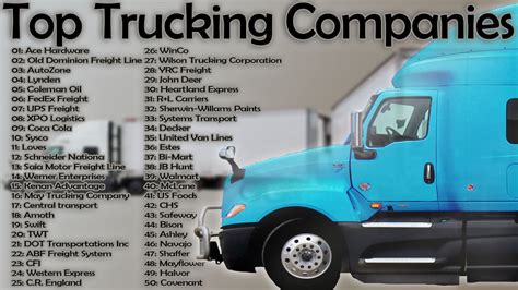 Top 50 Best Trucking Companies - YouTube