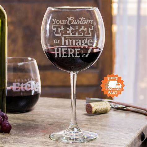 Custom Wine Glasses Logo Wine Glasses Personalized Wine Etsy
